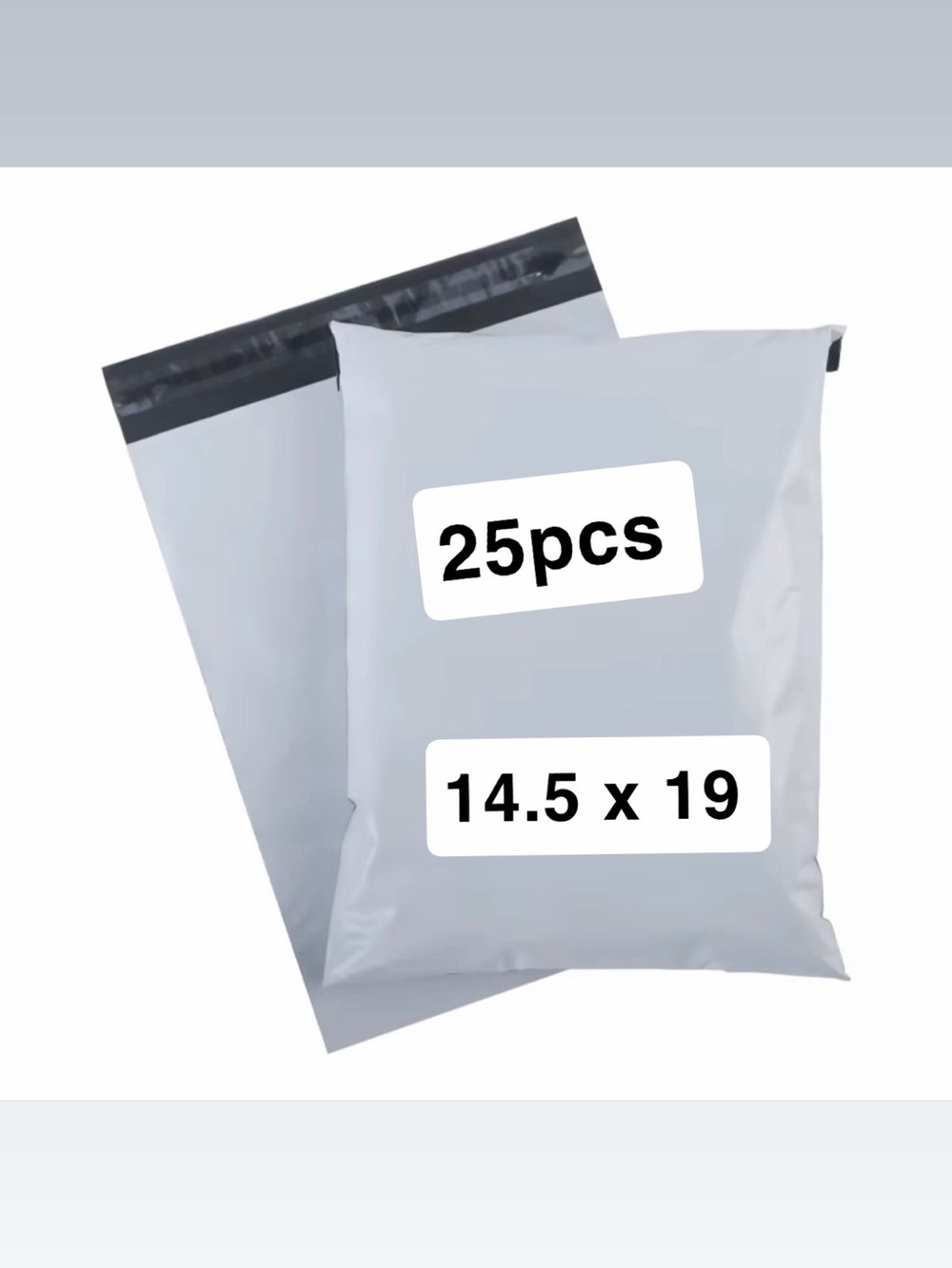 25 / 14.5 x 19 Glossy White Poly Bag Mailer